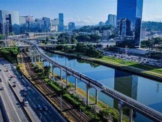 火车空中跑 比亚迪首个海外云轨在巴西正式通车运营 ！