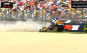 F1车手角田裕毅赛道严重事故 “人字拖”Halo救其一命 !