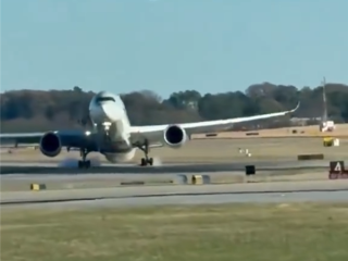 惊险！一空客客机在美国遇强风艰难降落 复飞时机尾险擦地 ！
