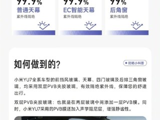 99%以上 小米YU7是如何隔绝紫外线的 雷军晒出一张图 !