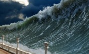 堪察加地震引发海啸：数米高海啸涌上陆地 冲毁建筑物 !