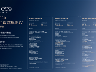 租电42万起！全新蔚来ES9开售：中国科技含量最高的SUV来了 ！